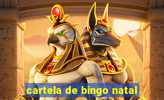 cartela de bingo natal